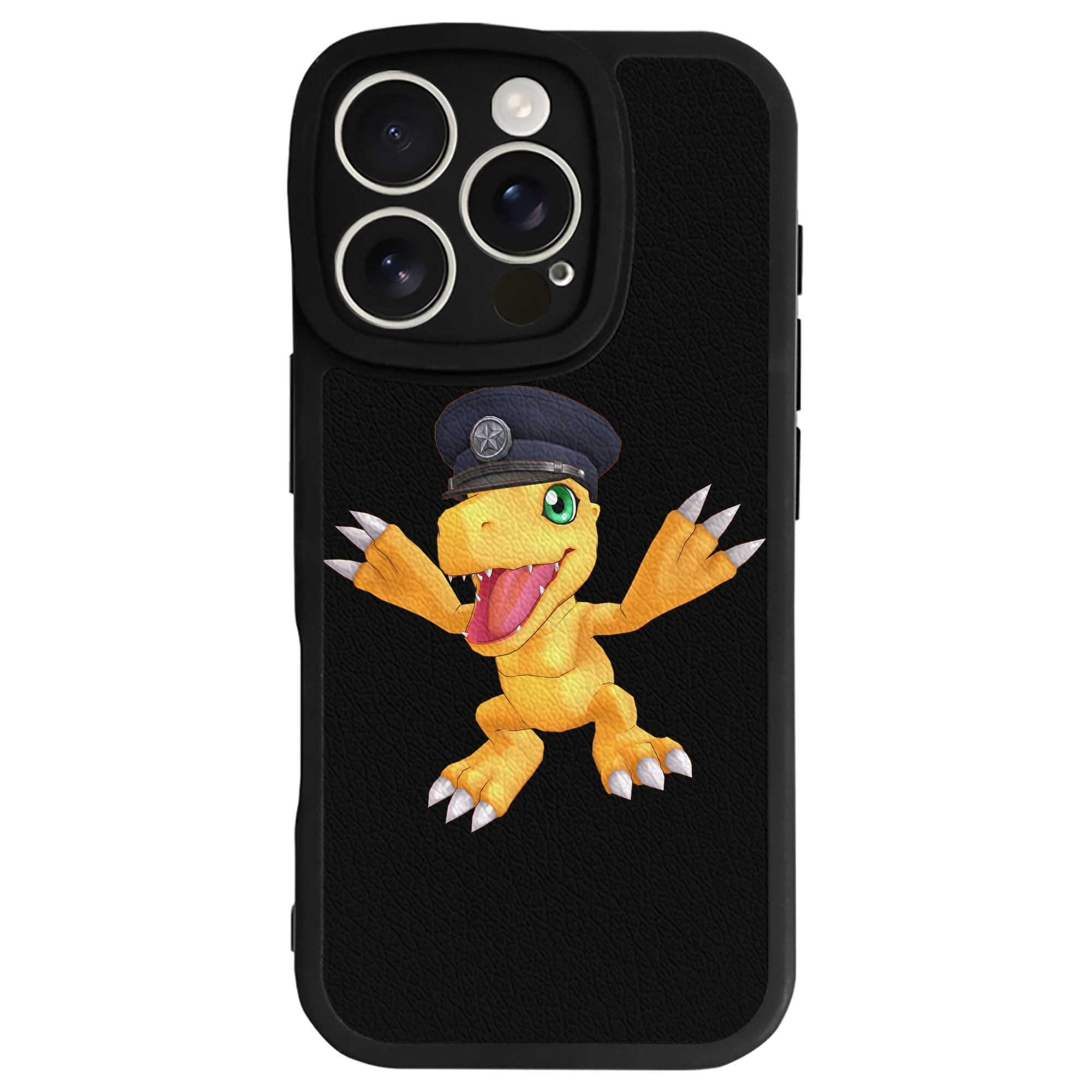 （画像用） Digimon デジタルモンスター/デジモン 【iPhone 16シリーズ対応】シリコンスマホケース（レザー調） 材質：シリコン
